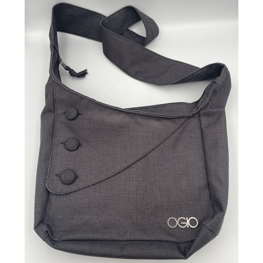 OGIO Brooklyn Bag Gray Messenger Padded Laptop Shoulder Crossbody School Purse